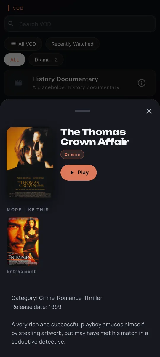MAXTV movie details with description and Play